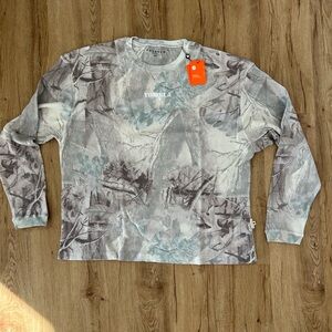 YoungLA Gray and Cream Patterned Shirt size XXL